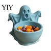Autumn Party Table Centerpiece 3D Printed Ghost Candy Bowl for Halloween Decorations, Multi-functional Desktop Storage Unique Niche Home Furnishings