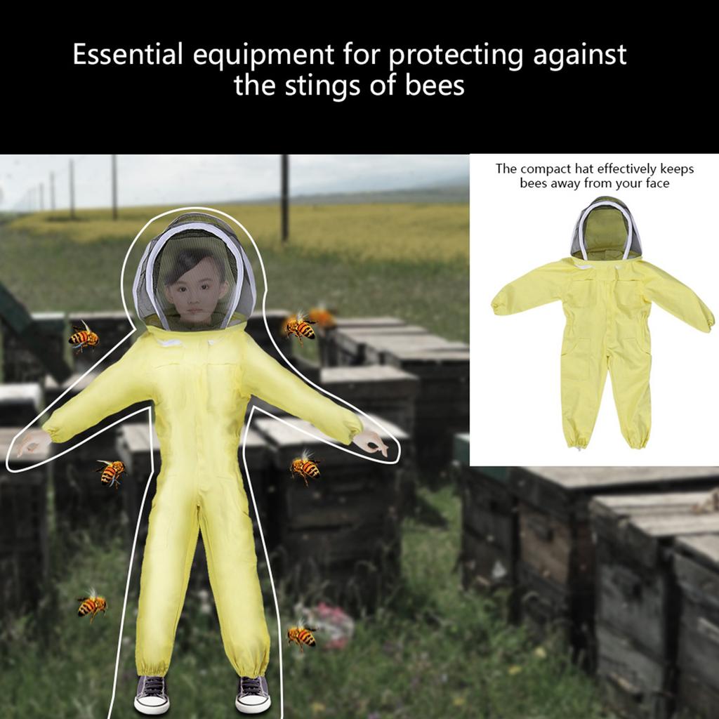 Tuta da apicoltore per bambini professionale Tuta da apicoltura Visitatore dell'apiario Tuta(M)