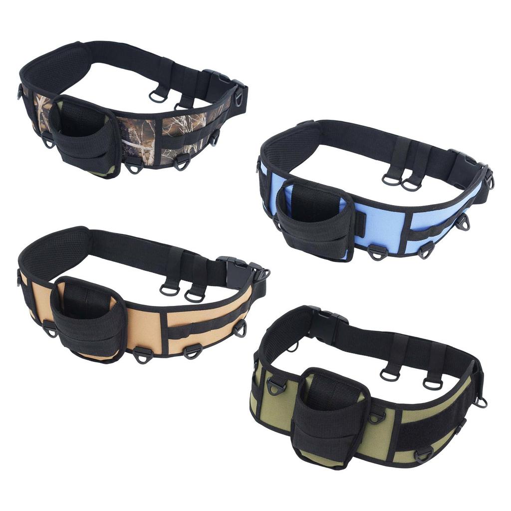 Fishing Fighting Waist Belt Rod Holder, Multiple Hooks, Professional Lightweight for Outdoor, Fishermen, Hiking Boat Fishing,