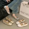 French retro Mary Jane single shoes women's 2025 new summer versatile flat bottom with skirt soft sole beanie shoes