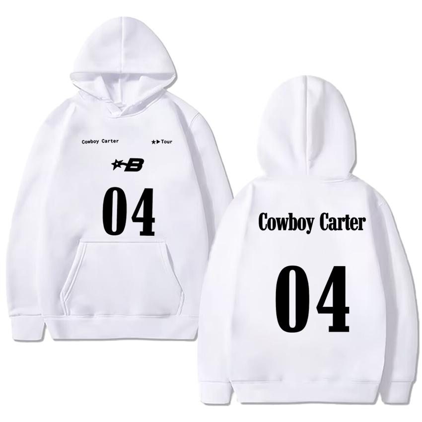 Hot Sale Beyonce Cowboy Carter Tour Printed Black Sweatshirt Unisex Harajuku Fashion Hoodie Men Women Fleece Casual Pullovers
