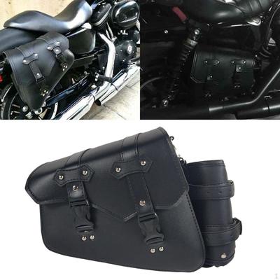 Kompakte Motorrad-Satteltasche mit abnehmbarem Wasserbecherhalter