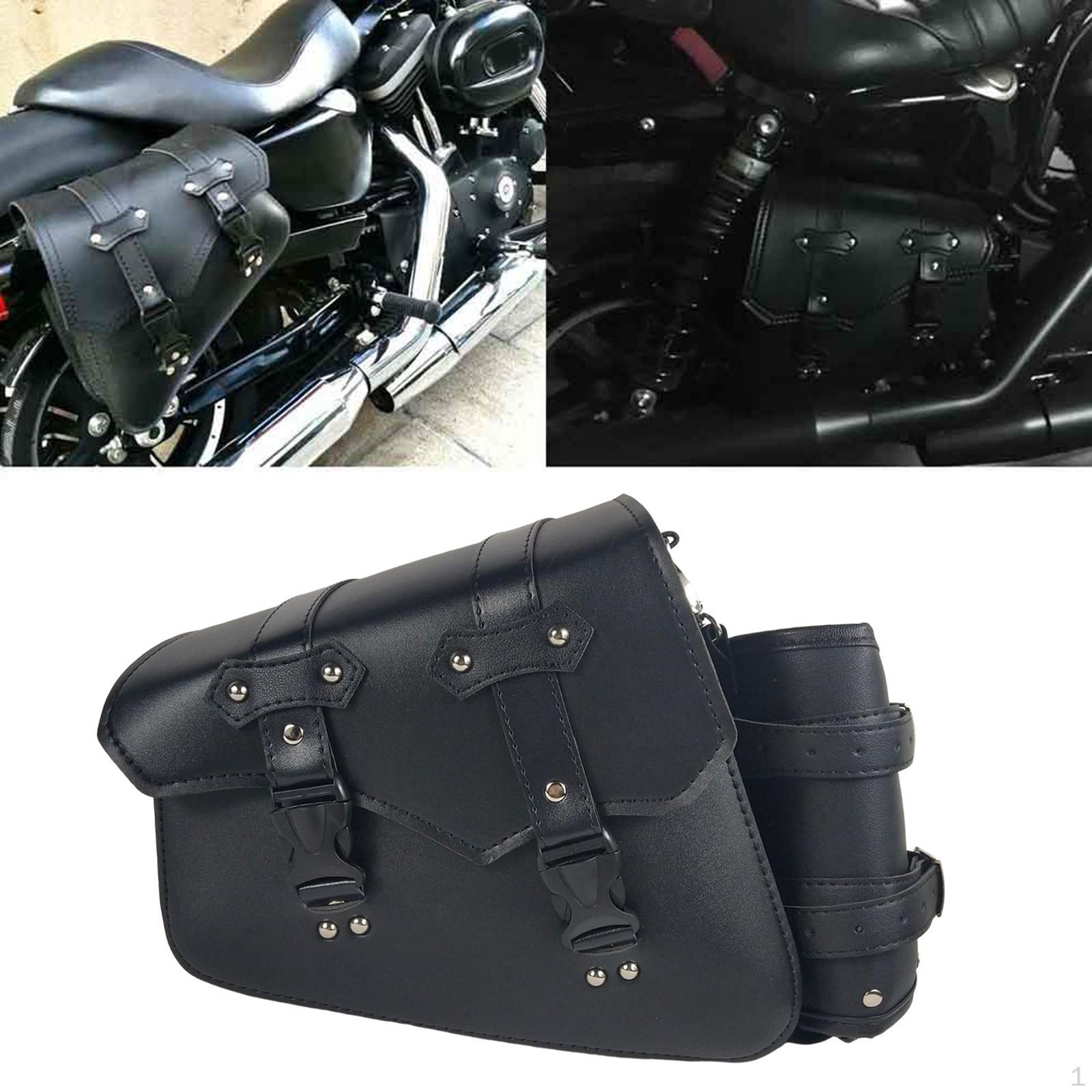 

Compact Motorcycle Side Saddlebag with Detachable Water Cup Holder Right