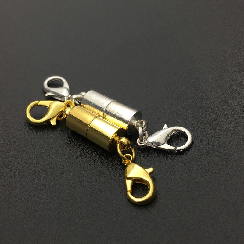 Gold-Plated Silver Magnetic Clasp Connector for DIY Necklace and Bracelet Accessories