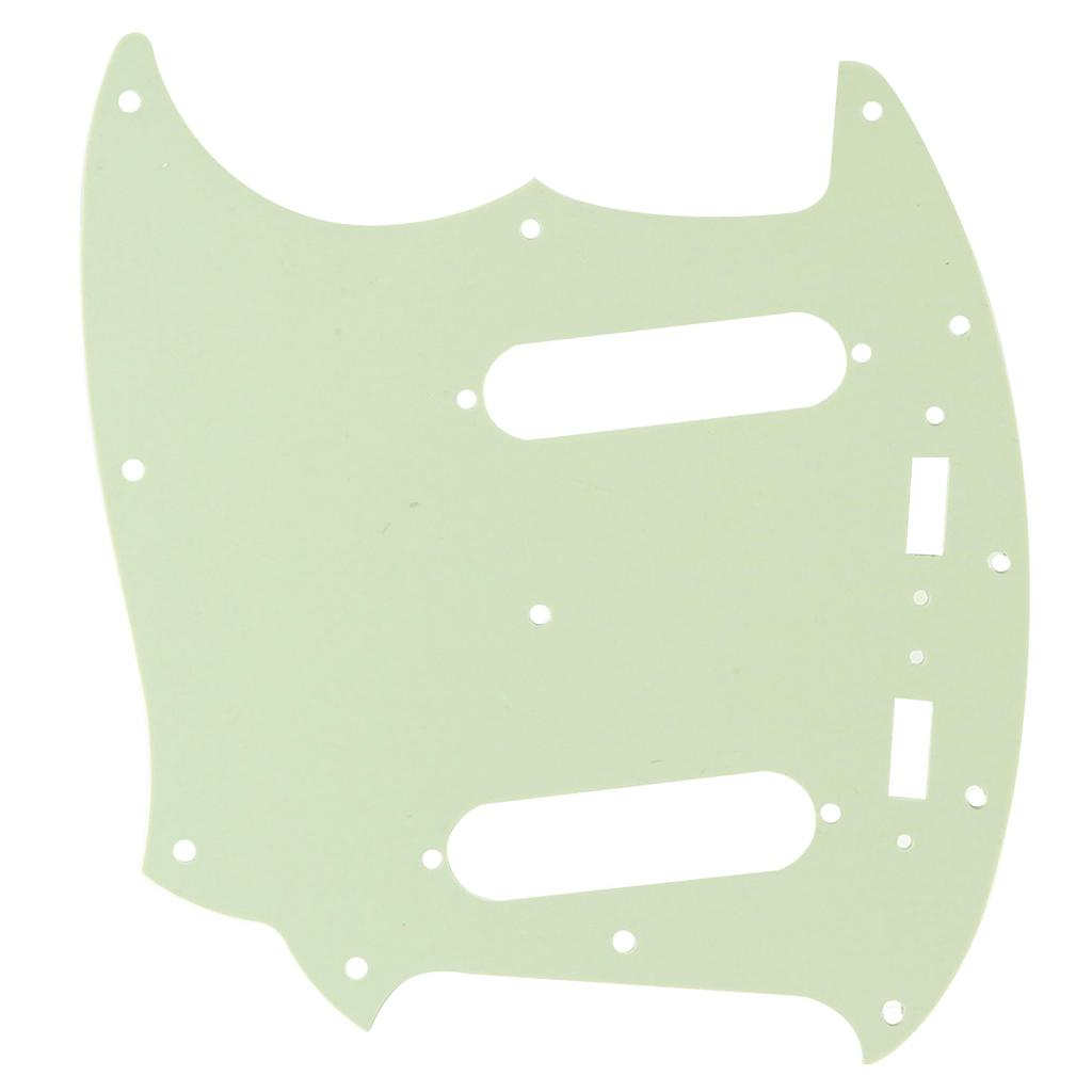 Musiclily Pro 12-Hole Mustang Pickguard (Made In Japan) for Fender Japan Mustang Electric Guitar, Mint Green, 3-Piece Set