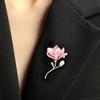 Vintage Floral Enamel Brooches Chinese Style Luxury Sense Brooch Suit Collar Pin  Festival Gifts