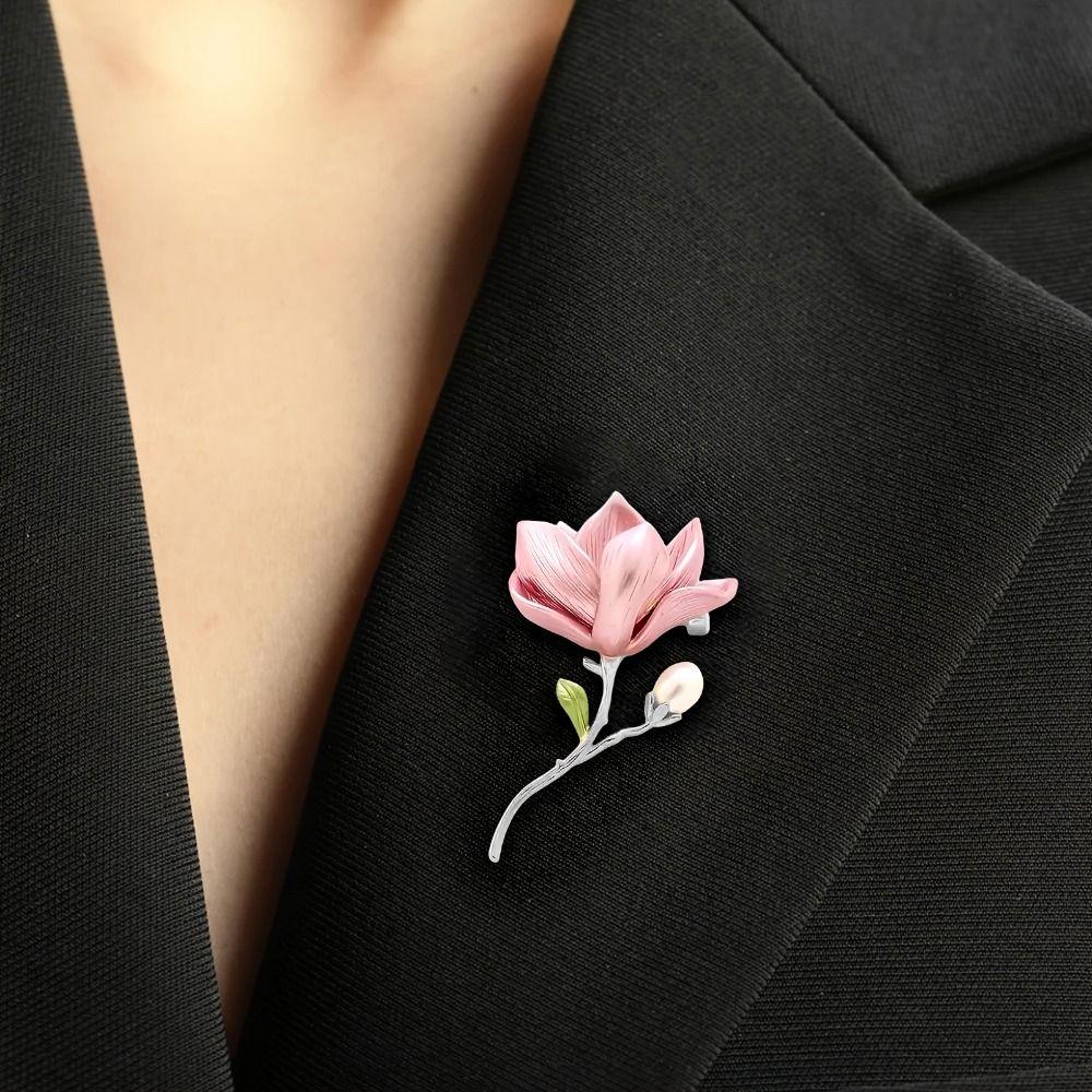 Vintage Floral Enamel Brooches Chinese Style Luxury Sense Brooch Suit Collar Pin  Festival Gifts