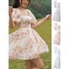Summer Retro Organza Puff Sleeves Princess Dress