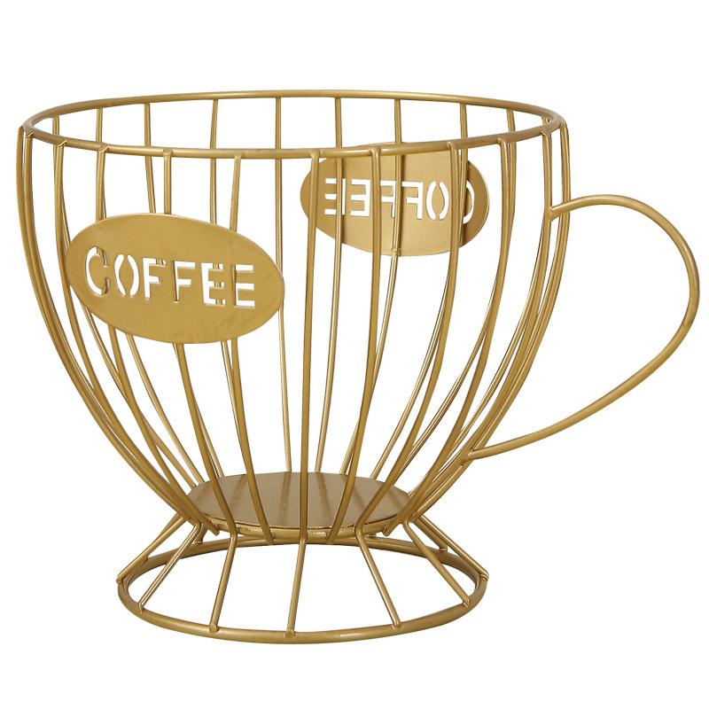 Metall Kaffeekapselhalter Große Kapazität Tassen Kaffee Pad Organizer für Café Bar Display Küchenaufbewahrungszubehör