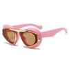  Y2K Oversized Cat Eye Women Fashion Sunglasses Retro Unique Lens Amber Shades UV400 Men Punk Sun Glasses