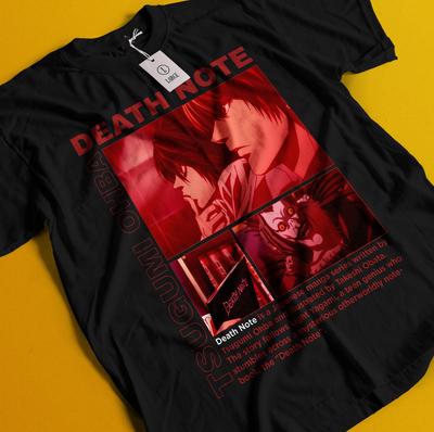 Death Note Shirt Ryuk L Kira T-Shirt Misa T-Shirt Rem Tee Anime Horror Near Naomi