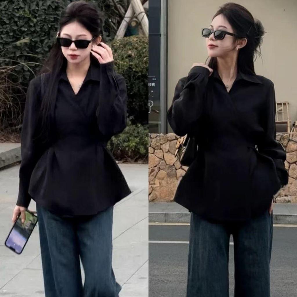 New 2025 Slimming French Silk Satin Top: Influencer Style, Plus Size, Spring Collection