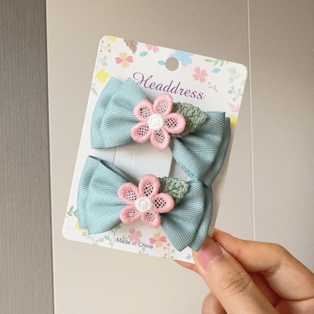 2Pcs/Set New Cute Bows Baby Hair Clips Candy Color Girls Princess Hairpins Barrettes Kids Hair Accessories