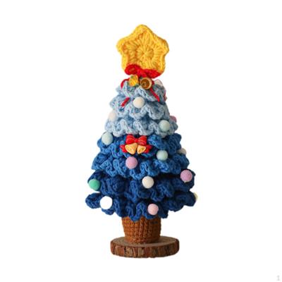 Kunstkerst Mini Ornament, Kleine Gehaakte Decoratie voor Middenstuk, Tafel,