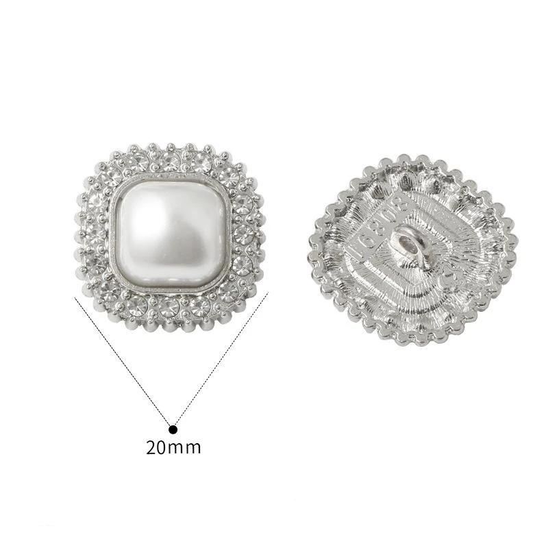 Handgefertigte Nähknöpfe Handarbeiten Nähzubehör Glänzende Strass-Hemdknöpfe Perlen-Kleidungsknöpfe