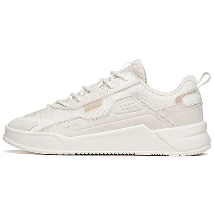Anta Lightweight Abrasion Resistant Low top Skateboard Shoes Men's White Gray 912228821-1