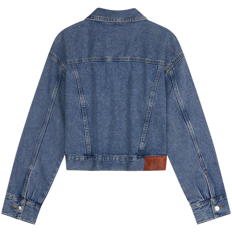 Calvin Klein Jeans Classic American Vintage Cotton Collar Short Denim Jacket Women jackets 47H904G