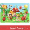 30-Piece Wooden Cartoon Base Puzzle for Early Education and Parent-Child Interaction