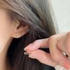 Серьги-крестики-нолики из стерлингового серебра S925 с покрытием 18 карат, инкрустированные бриллиантами, для женщин - Изысканный и модный дизайн высокого класса.
