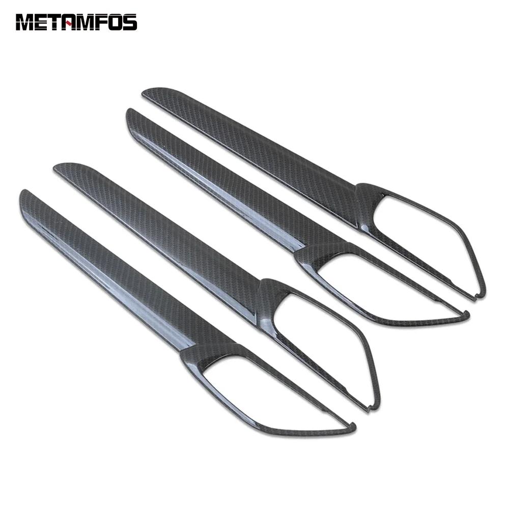 Interior Door Handle Bowl Panel Cover Trim For Mazda CX-5 CX5 KF CX-8 CX8 2017- 2024 Carbon Fiber Accessories Car Styling