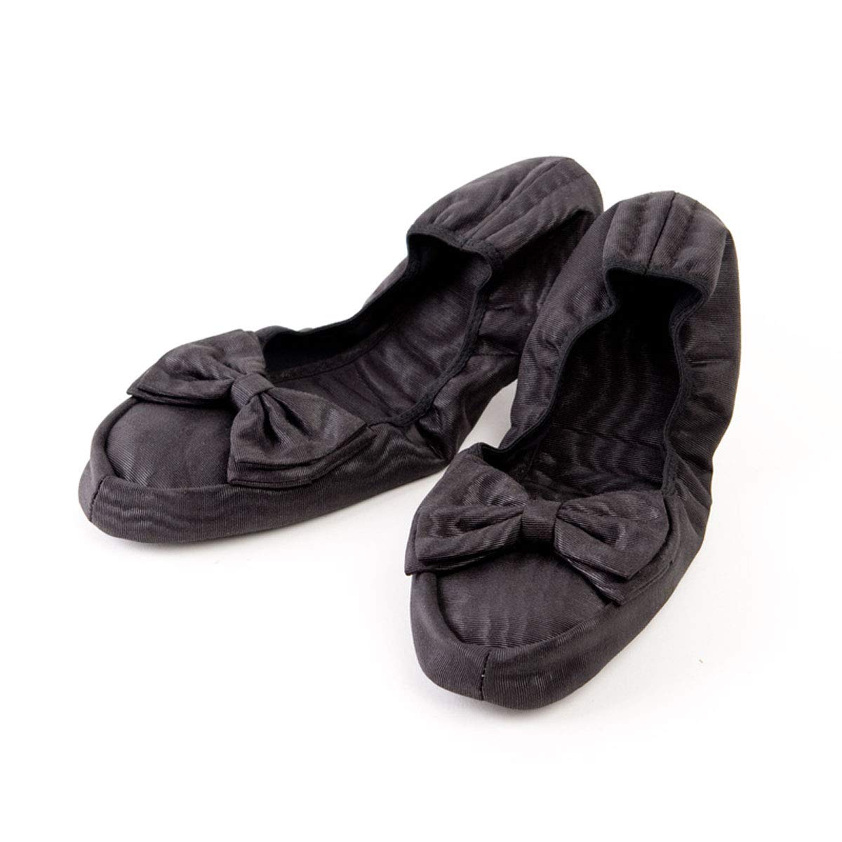 

Aurora Moire Ribbon Portable Slippers with Perfect for Entrance Entrance Class PTA School and Weddings and Funerals Japanese-Made Case, Exams, чорний