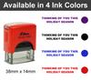 Printtoo Thinking Of You This Holiday Season Self Inking Rubber Stamp Pre,Inked Office Stamp, Home Office Business Stationery, 38 x 14 mm,