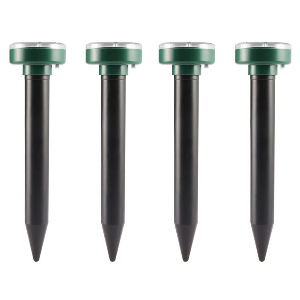4-20Pcs Solar Mole Repeller Ultrasonic Animal Repellent Outdoor Garden Yard Bird Mouse Rodent Chaser Deterrent Pest Control Tool