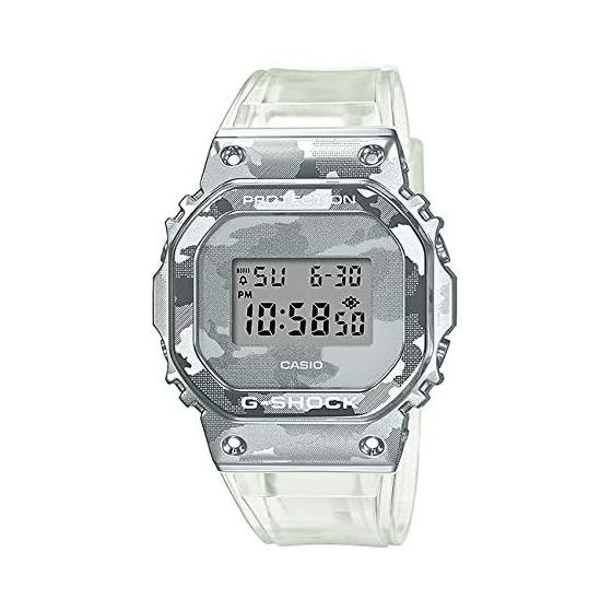 Parallel import goods CASIO G-SHOCK Casio G-Shock GM-5600SCM-1 Watch Men s Kids Children Boys Digital Waterproof White Silver Camouflage Skeleton
