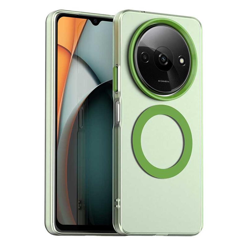 Transparent Case For Xiaomi Poco C61 Case For Poco C61 Magnetic Adsorption Wireless Charge Cover For Poco C61 Case 6.71 inch