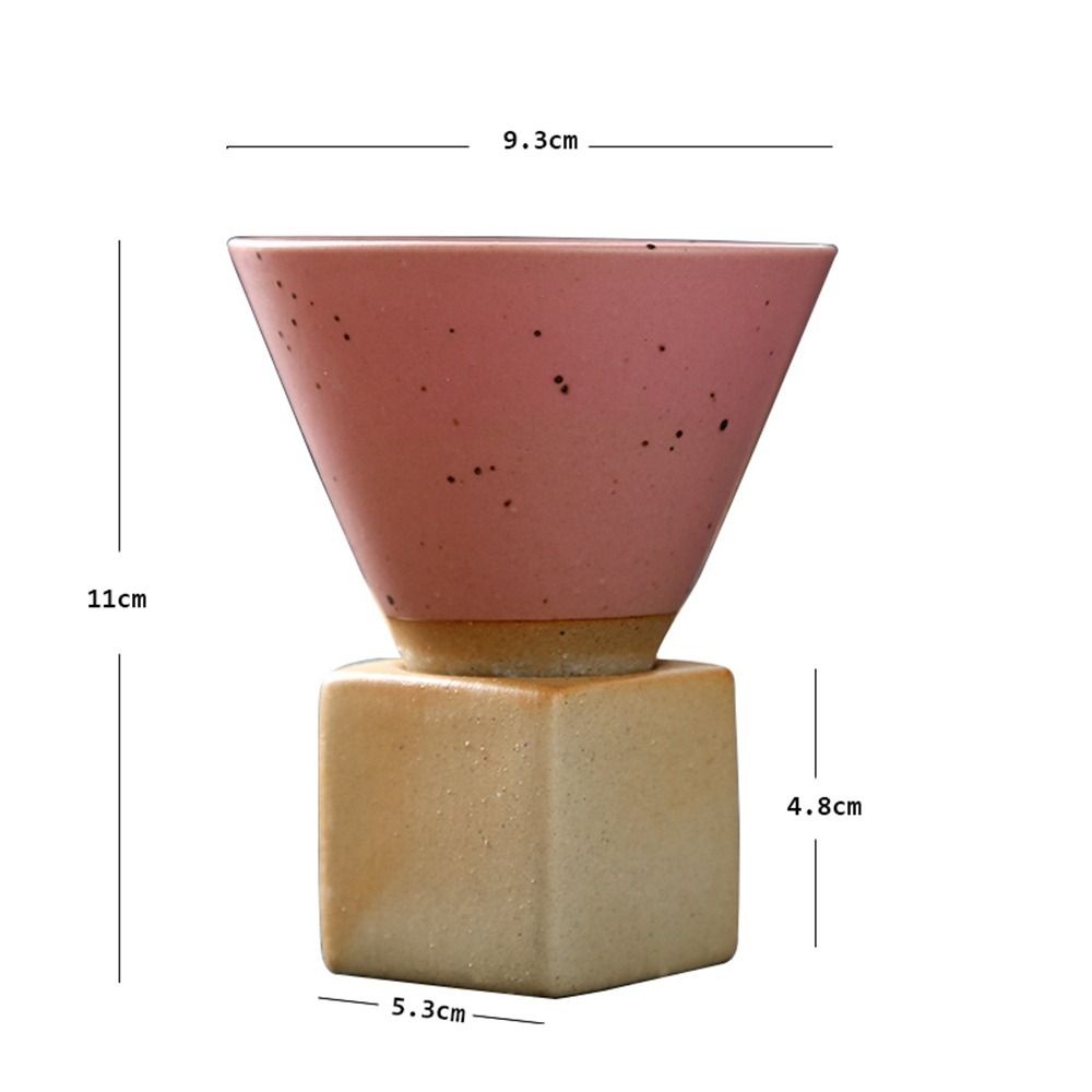 Porcelain Pottery Retro Funnel Shaped Drinkware Cappuccino Latte Espresso Coffee Mug Tea Cup