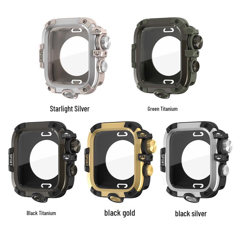 Waterproof Metal Protective Case for Apple Watch S11 with Integrated Screen Film