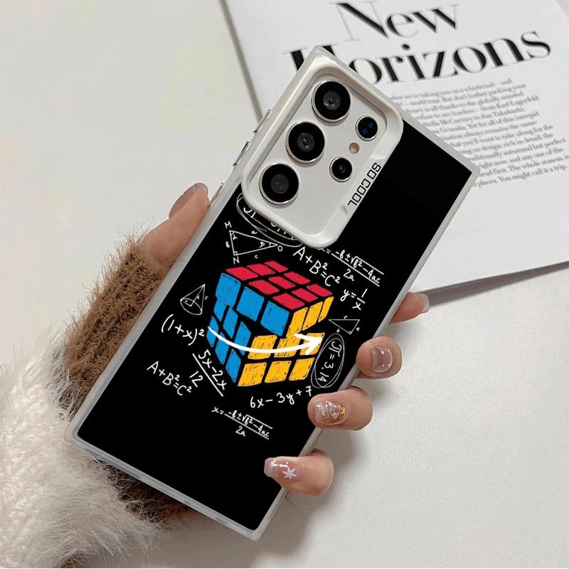 Rubik Cube Formula Spoofs Math Shockproof Phone Case for Samsung Galaxy S26 Edge S25 Ultra S24 FE S23 Plus S21 Cover Anti Fall F