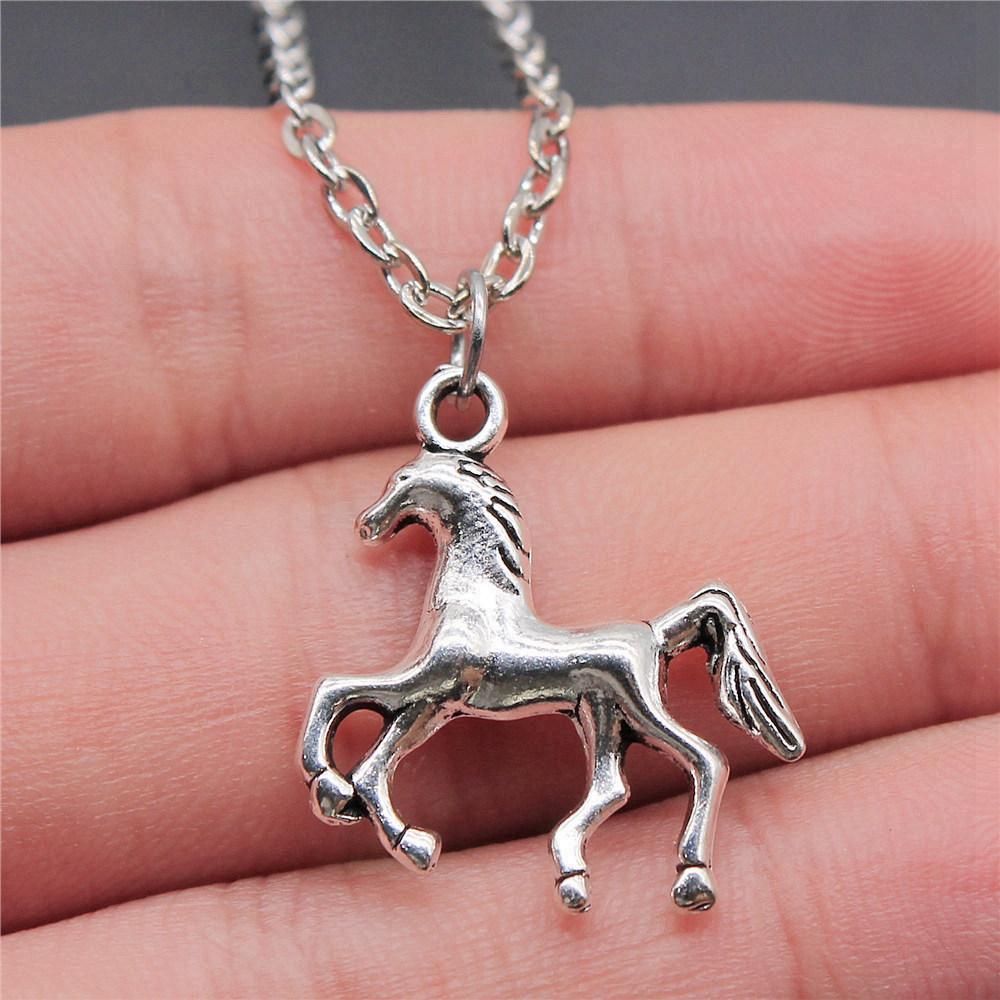 Unicorn Horse Fantasy Pendant Antique Bronze Metal Women Choker Necklace High Quality Gift