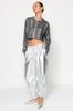 Women's Fashion New Sweater Stone Super Crop Hair Braided Foil Printed Knitwear Sweater
