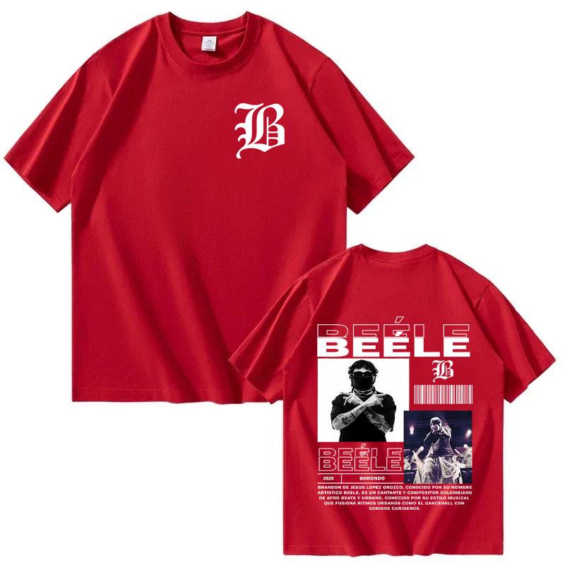 Rapper Beele Fashion New Album Tour Mens High Quality Short Sleeve Tshrits Harajuku Tees Streetwear Cozy Tshrits Gothic Clothes