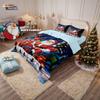 3pcs Merry Christmas, Santa Claus Printed Chipless Bedding Set, Multi Size Bedding Decoration, Comfortable and Machine Washable