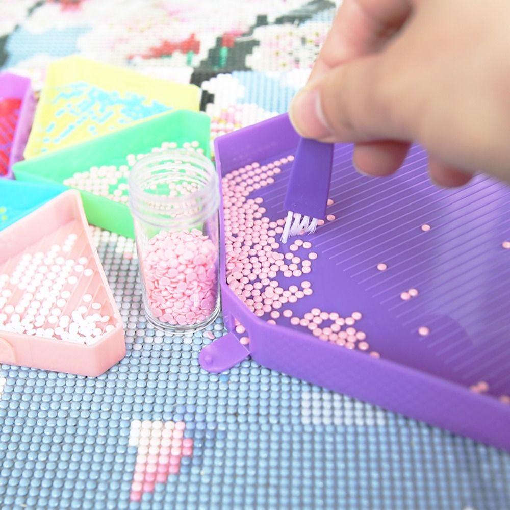 DIY Craft Hexagonal Diamond Painting Tray Drill Storage Container Embroidery Beads Sorting Storage Tray Large Capacity