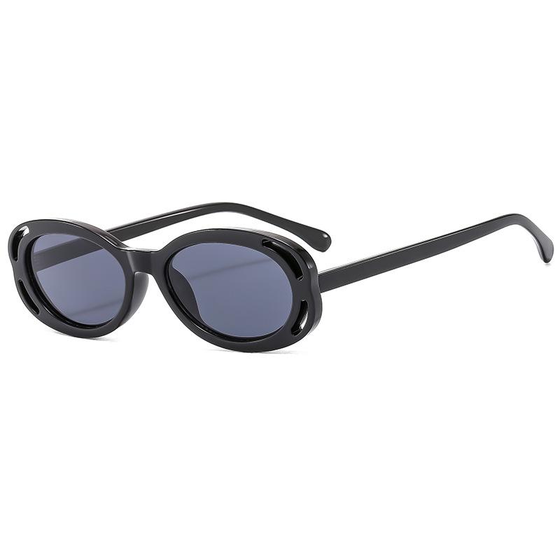 New oval hollow frame personalized sunglasses men's and women's fashion anti-ultraviolet sunglasses glasses