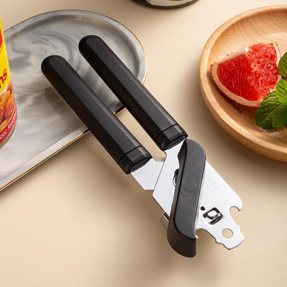 Dosenöffner aus Edelstahl – leicht zu greifender Griff, vielseitiger manueller Flaschenöffner für ältere Menschen und schwache Hände, Küchengerät für Familien und Wohnheime