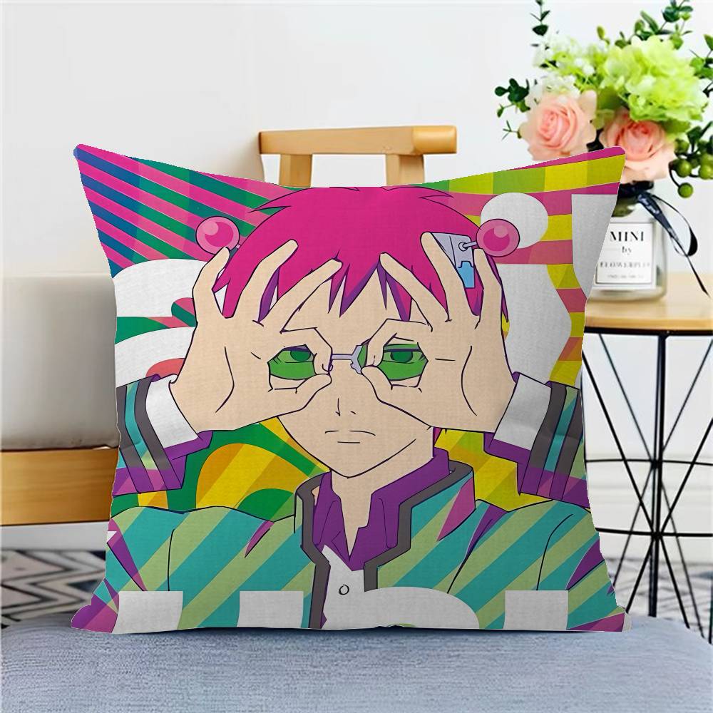 The Disastrous Life of Saiki K Personalized Pillow Cover Kids Bedroom Wild Party Decor Pillowcase kid Birthday shower Gift