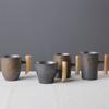 Japanese-style Retro Vintage Ceramic Manual Coffee Mug With Wooden Handle Tumbler Rust Glaze Tea Milk Beer Cup Home Drinkware
