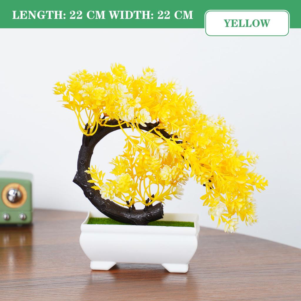 Künstliche Pflanzen Bonsai Kleiner Baum Topf Kunstpflanze Blumen Topfpflanzen Ornamente für Zuhause Zimmer Hotel Garten Tisch Offizielle Dekoration