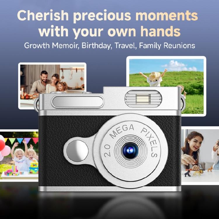 Retro Camera 12MP Photo Capture 1080P Video Recording Keychains Attachment Long Service Battery For Daily Use