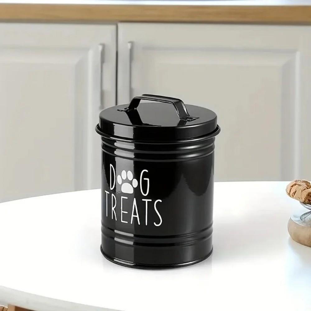 Large Capacity Dog Food Storage Container Moisture-Proof Airtight Pet Treat Container Sealed Metal Pet Food Bin Pets