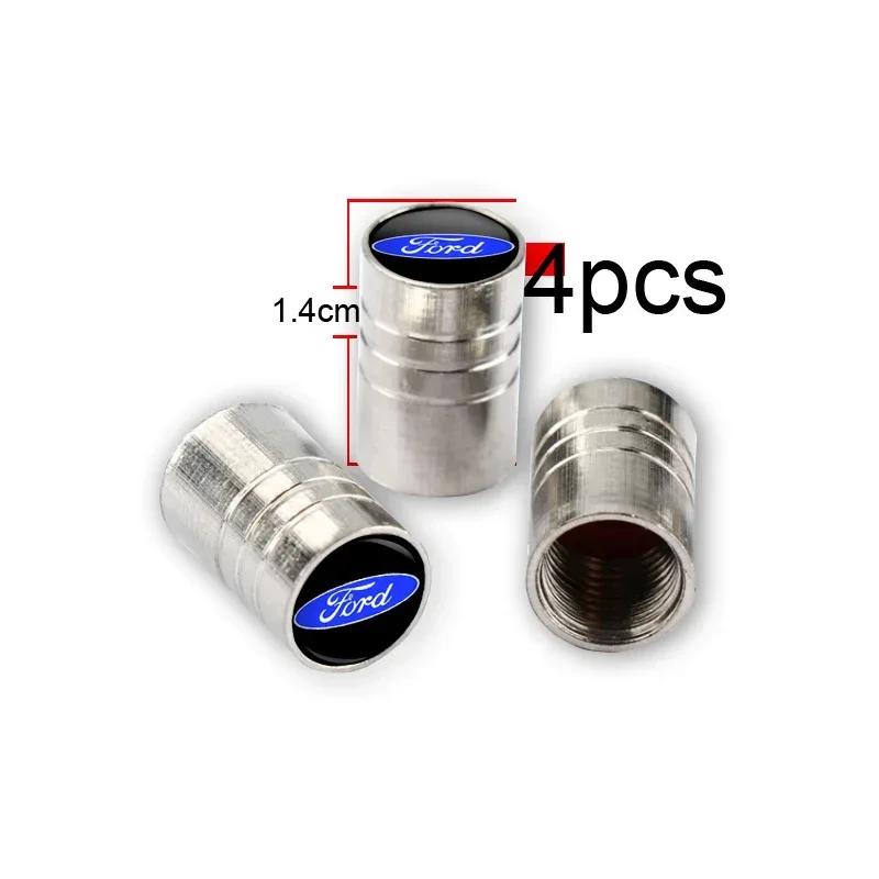 Car Sticker Ford New 2025 Hot 4PCS Round Car Tire Wheel Valve Cap Cover Auto Styling For Ford Mustang Raptor Fiesta Focus 2 3 4