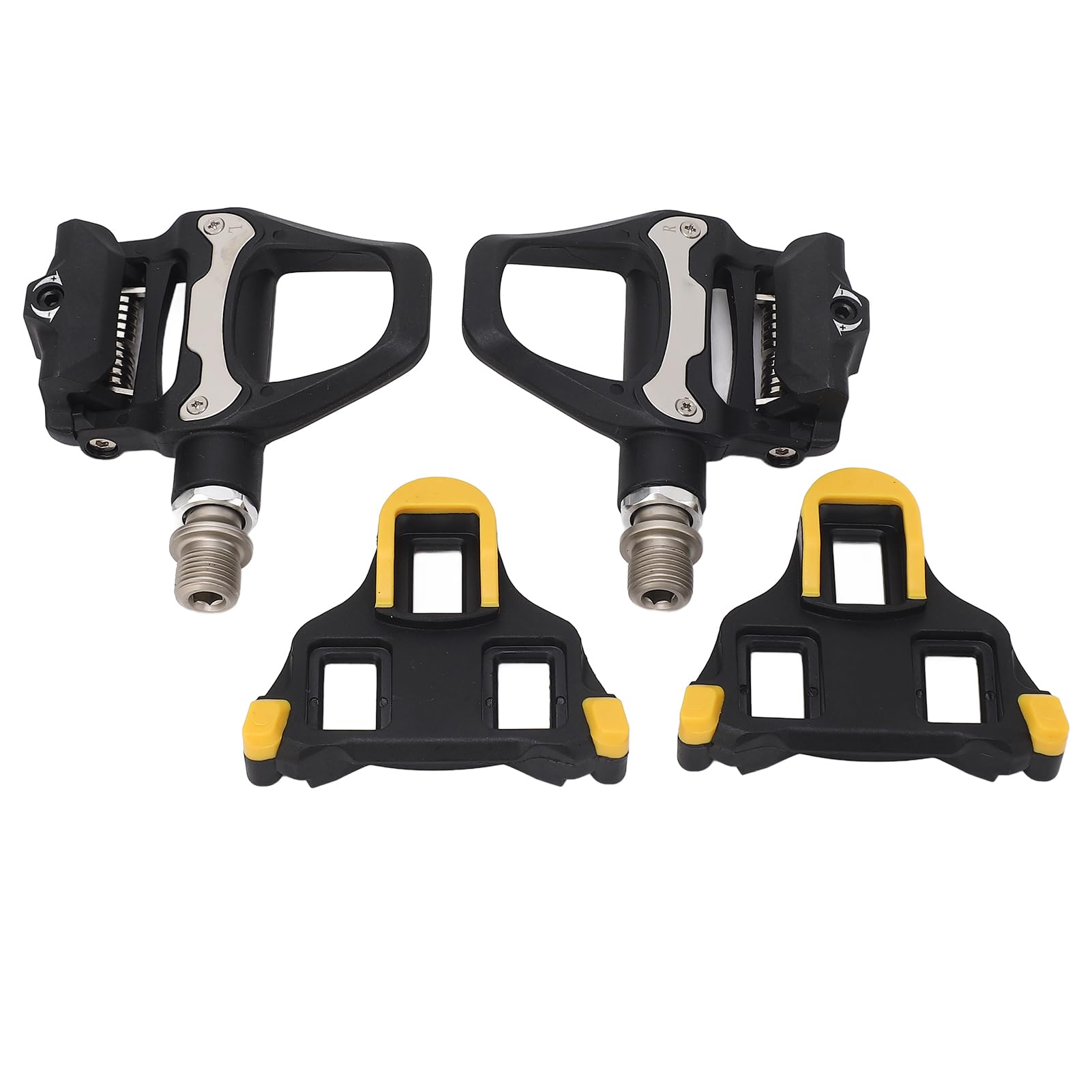 

Dilwe Road Bike Pedals, Chromoly Axle, Adjustable Tension, Self-Locking, with SPD System