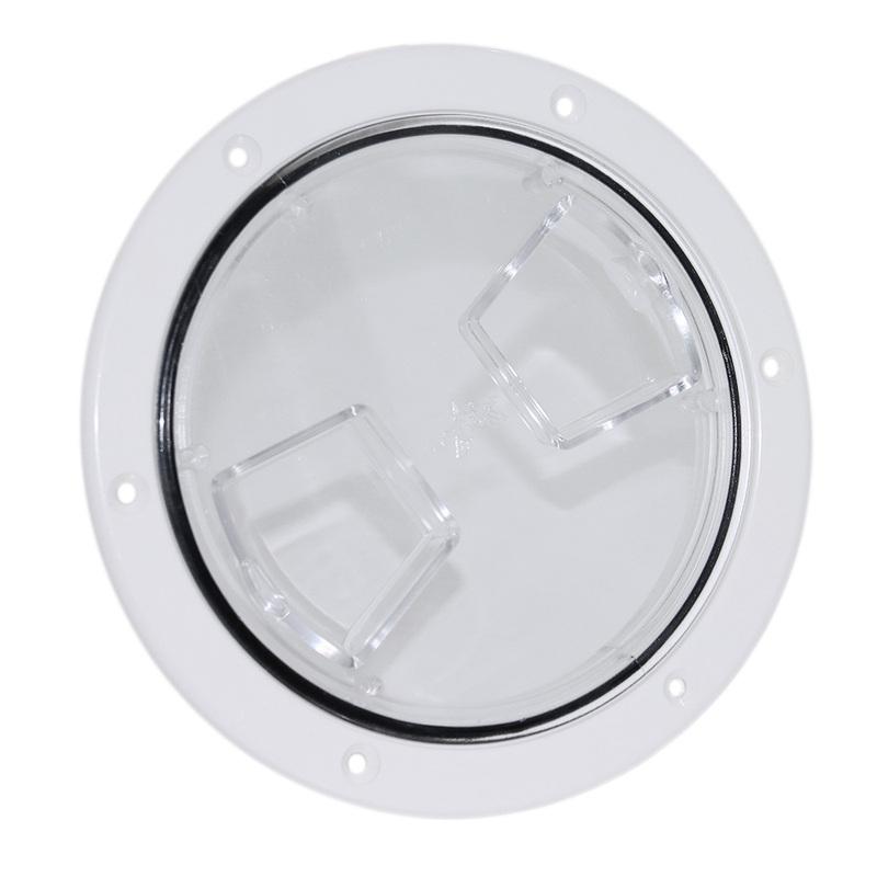 4 6 Inch Round Deck Plate Marine Boat Inspection Hatch Cover Plate Cut Out ABS Plastic Anti-corrosive Boat Deck Hatch Custom