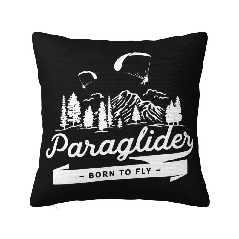 Evolution Paragliding Born To Fly Throw Pillow Case cm Decorative Paraglider Skydiving Cushion Cover Polyester Pillowcase