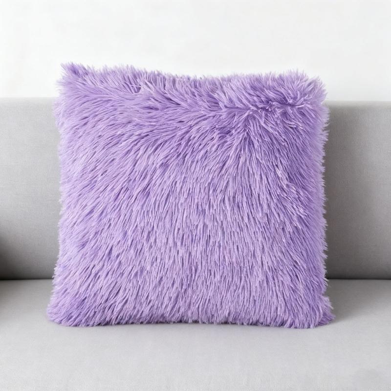 Plush Pillowcase Without Insert Breathable Fabric Cushion Cover Multiple Color Option for Living Room Bedroom Decors