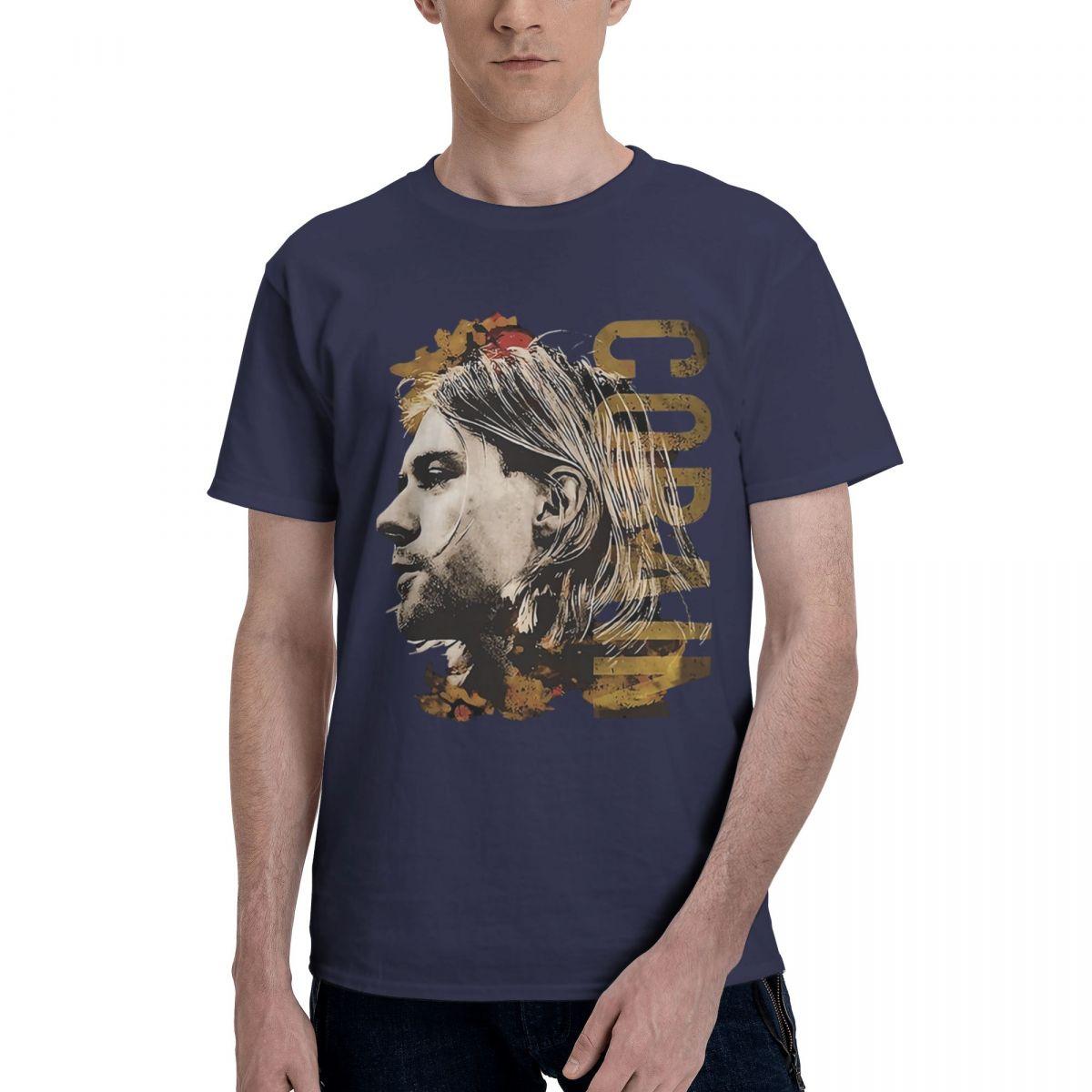 

Rocker Kurt Painting Portrait 100 Cotton Casual Breathable Confortable Men Top Funny Mens TShirt Men Clothes 4XL